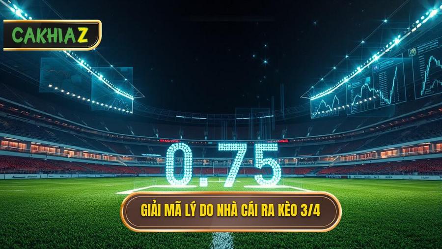 Tại sao nhà cái lại đưa ra Kèo chấp 3/4 (0.75)?
