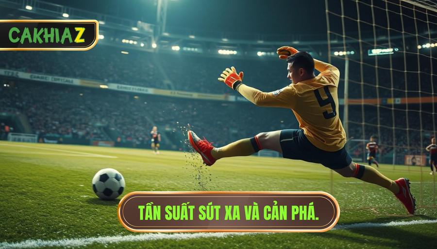 Dấu hiệu trận đấu nhiều phạt góc: Bí kíp soi kèo góc cực chuẩn 3 Tần suất sút xa và khả năng cản phá của thủ môn